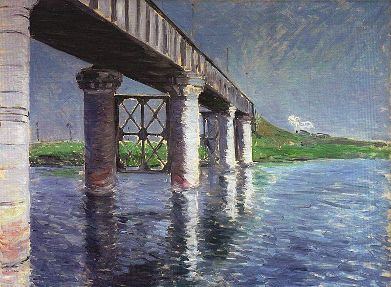 Gustave Caillebotte The Seine and the Railroad Bridge at Argenteuil